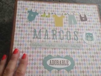 Mini album scrapbook bebé Marcos