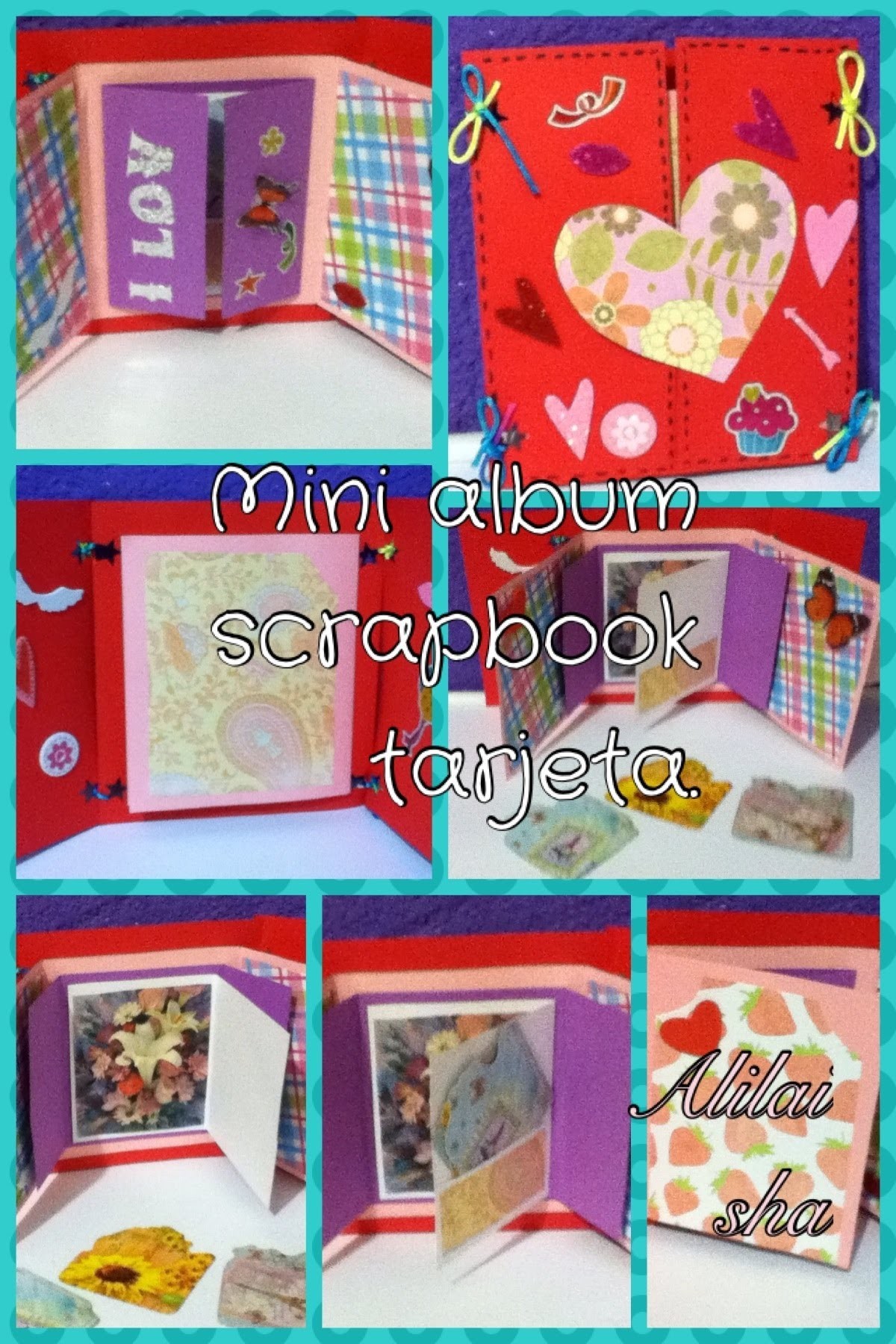 Mini Album Tarjeta Scrapbook Para San Valentin Alilai Sha Tutorial sobre como hacer unas tarjetas sencillas de scrap en cinco sencillos pasos, por xènia de xènia crafts. mini album tarjeta scrapbook para san