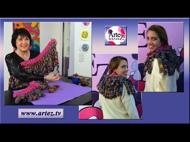 Mira cómo hacer una bufanda con tejido crochet