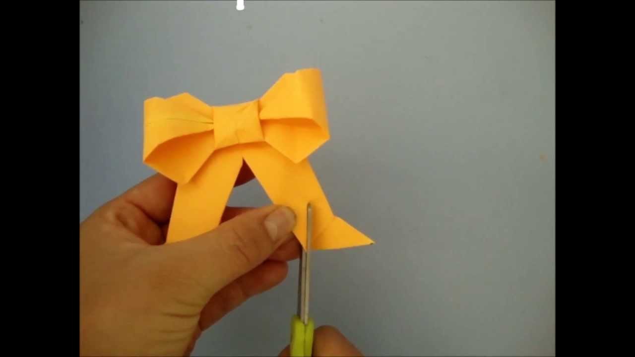 Moño o lazo de origami