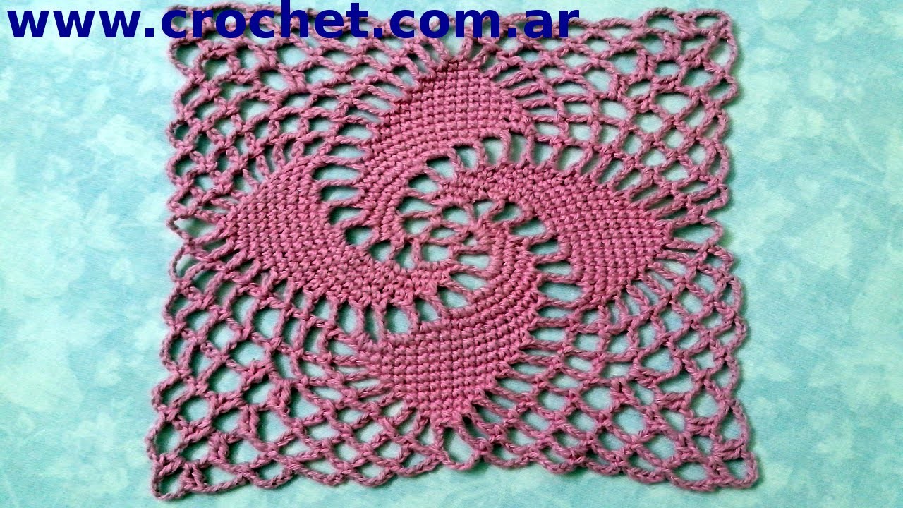Motivo N° 8 en tejido crochet tutorial paso a paso.