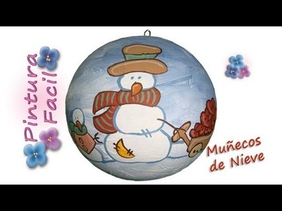 Muñecos de Navidad Para Pintar 1 *Snowman Crafts* Esferas Navideñas Navidad 2014 Pintura Facil