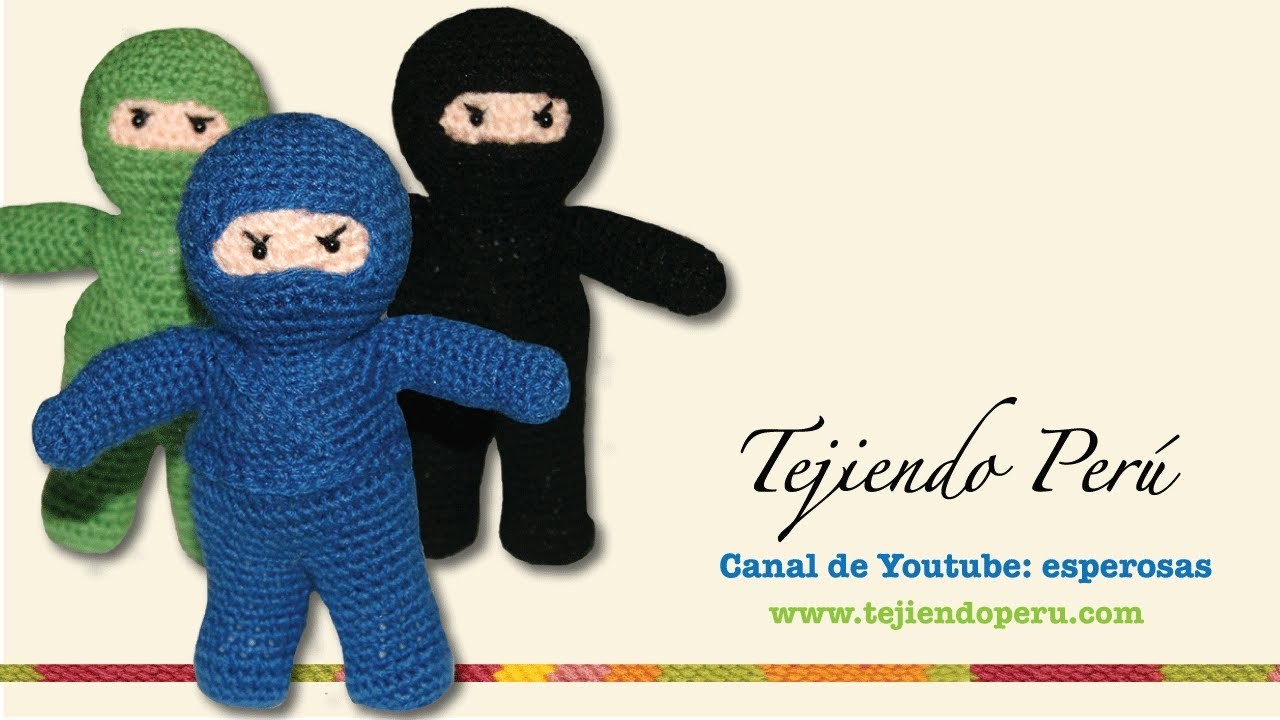 Ninja amigurumi tejido a crochet (Parte 2)