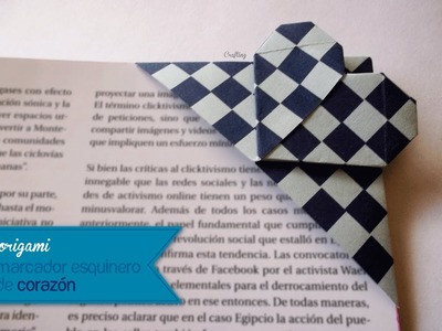 Origami - Marcador esquinero de corazón