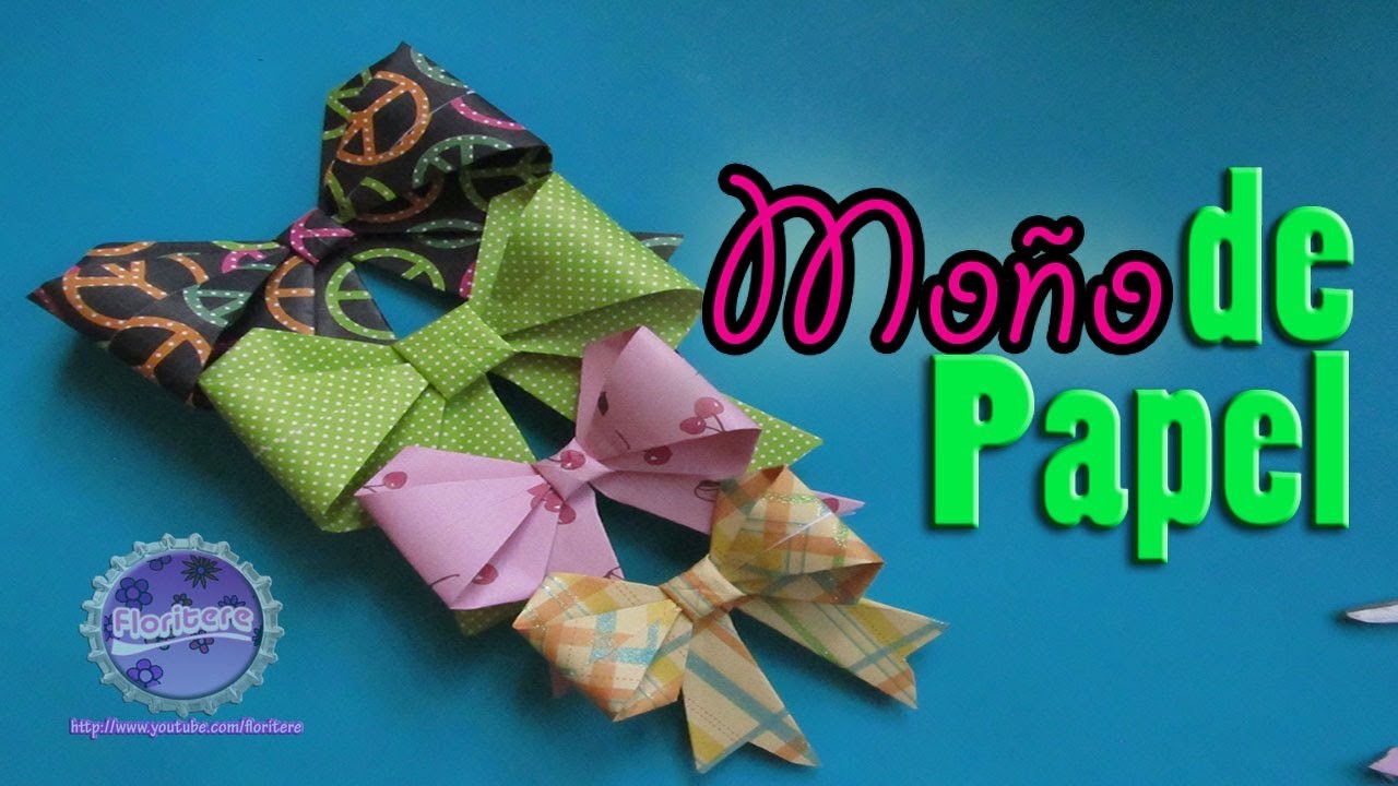 Origami: Moño-Lazo de papel.DIY paper Bow