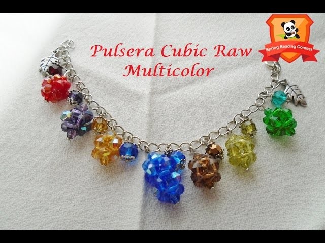 Pandahall Spring Beading Contest | Pulsera Cubic Raw Multicolor