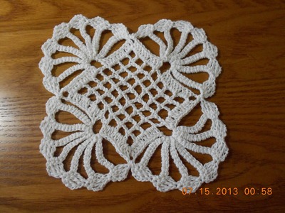 Posa vasos cuadrado crochet