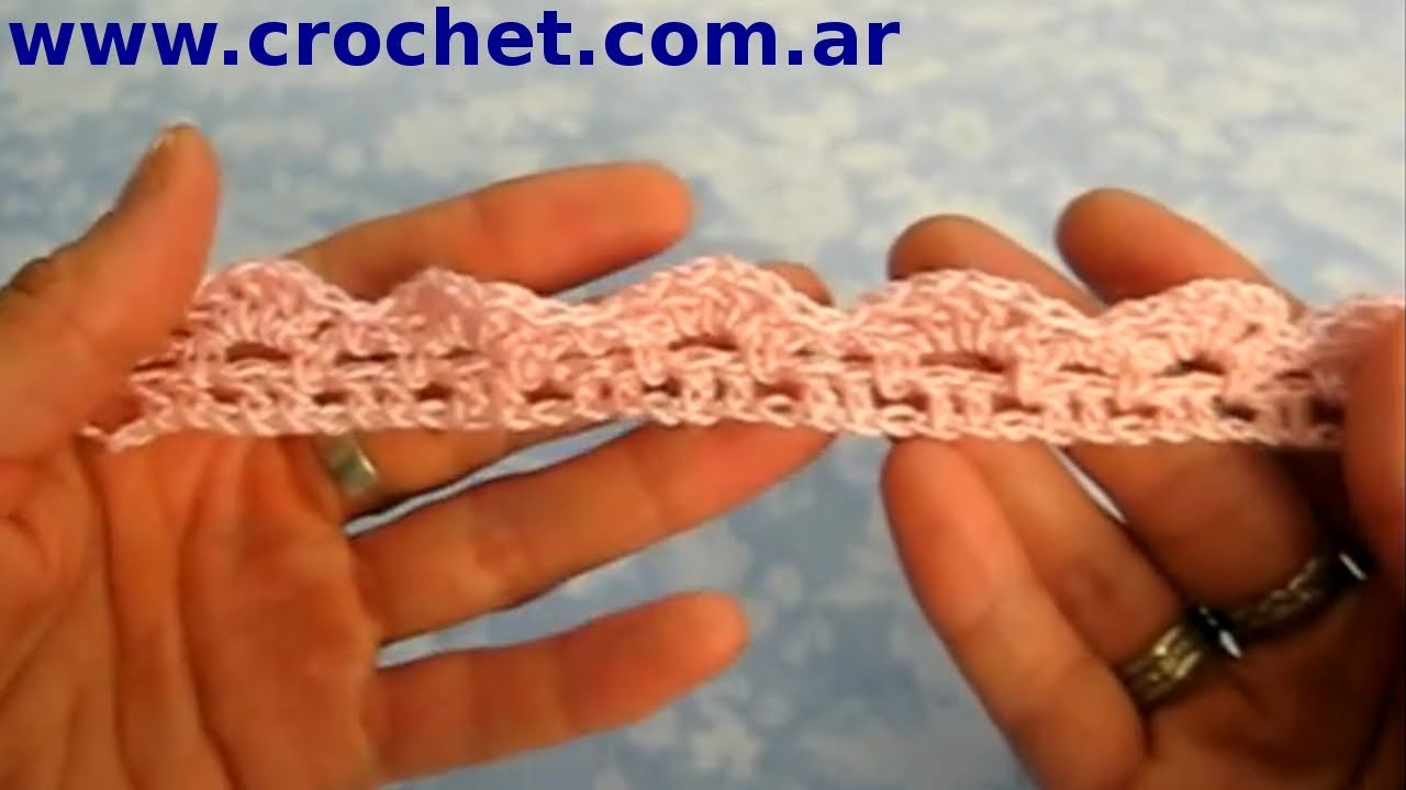 Puntilla Nº 22 en tejido crochet tutorial paso a paso.