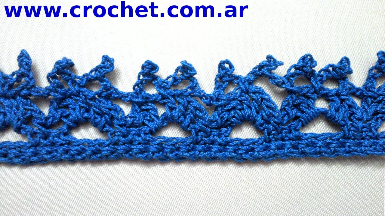 Puntilla N° 31 en tejido crochet tutorial paso a paso.