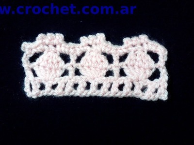 Puntilla Nº 6 en tejido crochet tutorial paso a paso.