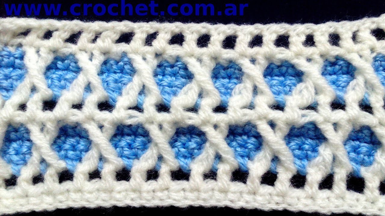 Punto fantasía N° 3 en tejido crochet tutorial paso a paso.