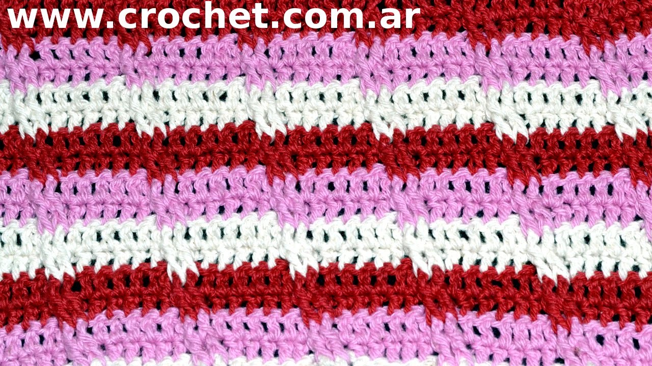Punto Fantasía N° 37 en tejido crochet tutorial paso a paso.