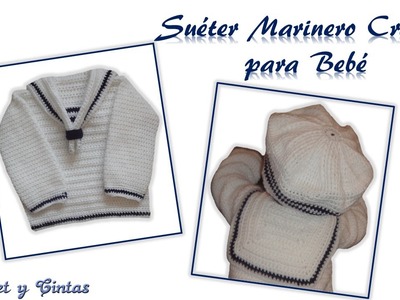 Suéter Marinero Crochet para Bebé
