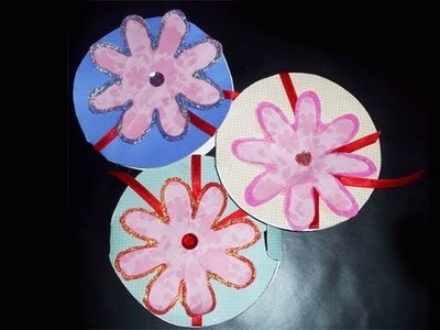 Tarjeteria: cómo hacer una tarjeta circular con una flor estilo scrapbook