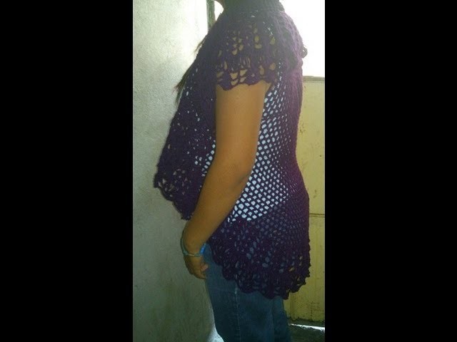 TUTORIAL PARA HACER UN BOLERO REDONDO A CROCHET ((PARTE 2 DE 2))