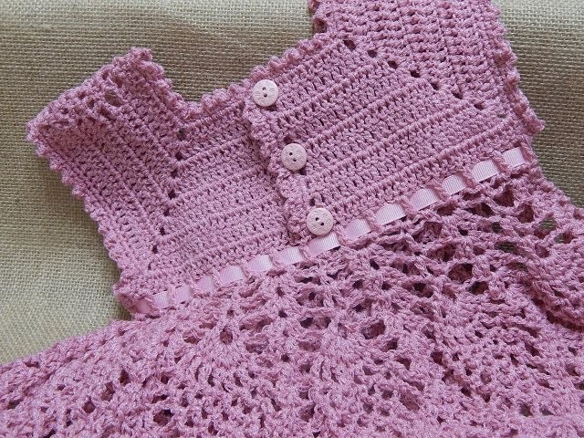 Vestido de Piñas Crochet parte 3 de 3