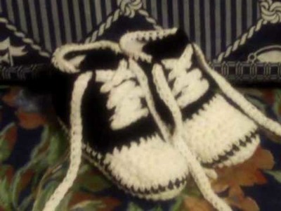 Zapatilla de bebe crochet