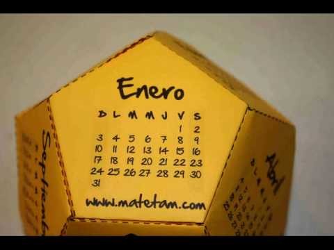 Calendario Dodecaédrico 2011 con Papiroflexia (origami)