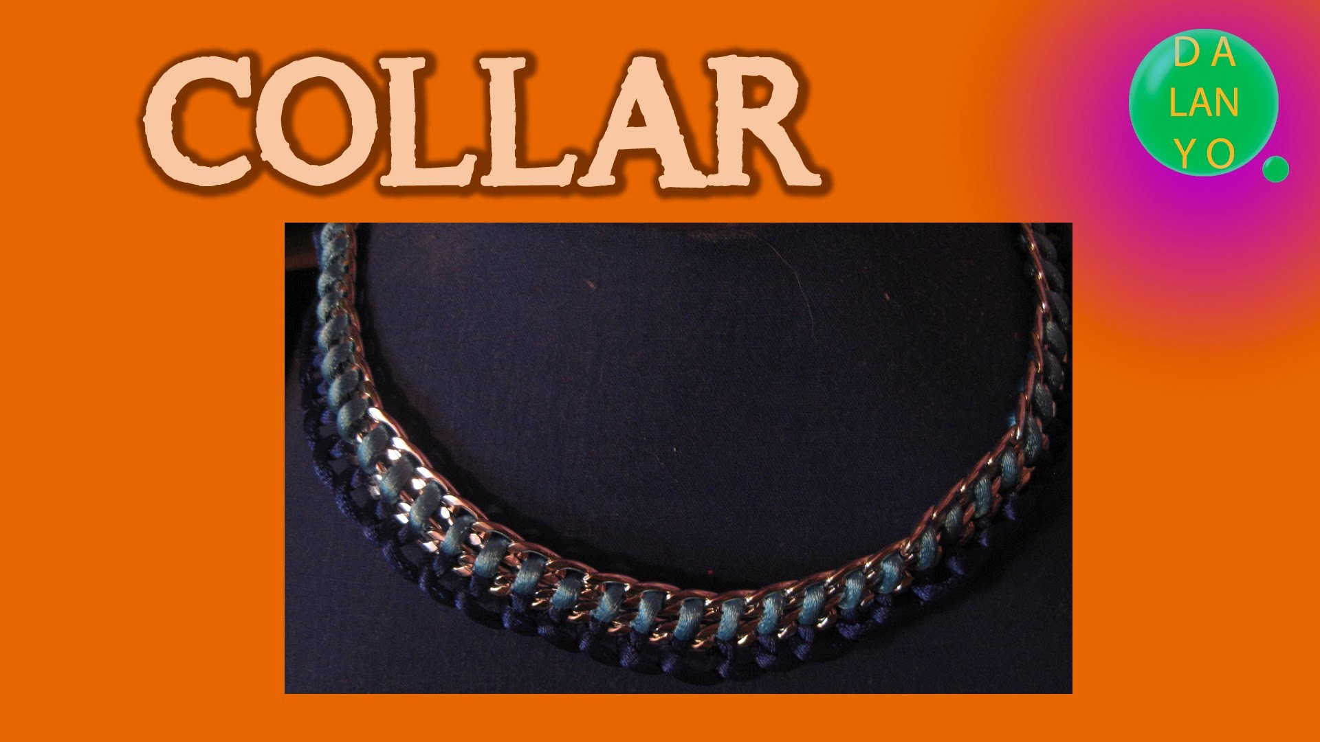Collar de moda cadenas y raso | Collares | Tutorial | DIY
