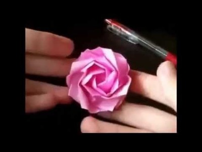 Como hacer una rosa de papel origami paso a paso