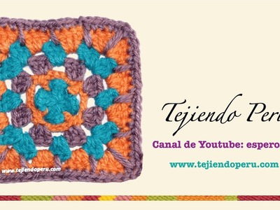 Cómo tejer un cuadrado en varios colores en crochet (Crochet granny square)