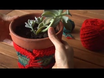 Cómo tejer un cubre macetas en croché : Técnicas de crochet