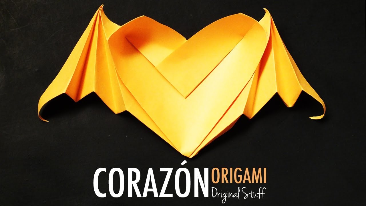 Corazón con alas de murciélago [Origami] - Original Stuff
