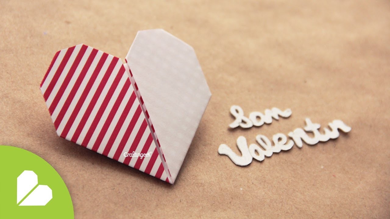 Corazon de papel de 2 colores ❤ Origami 2 color paper heart