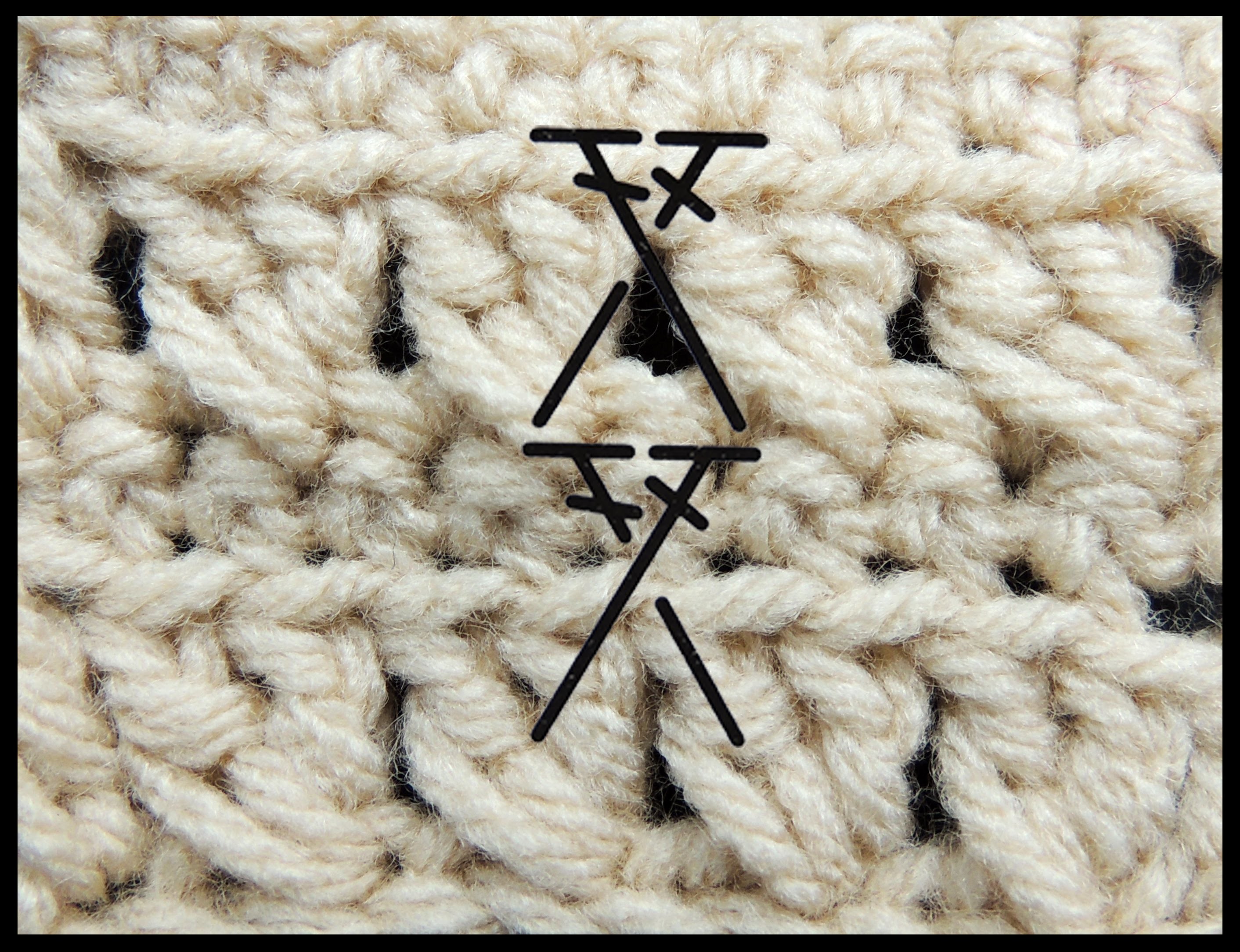 Curso Basico de Crochet : Punto Alto Cruzado