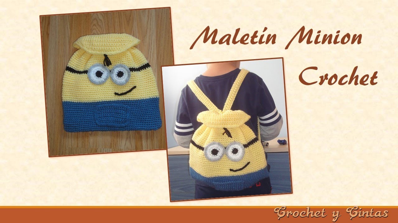 Mochila - Maletín Minion tejido a Crochet