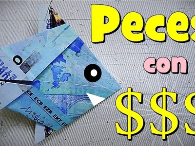 Pez de Papel con un Billete - Origami $$$