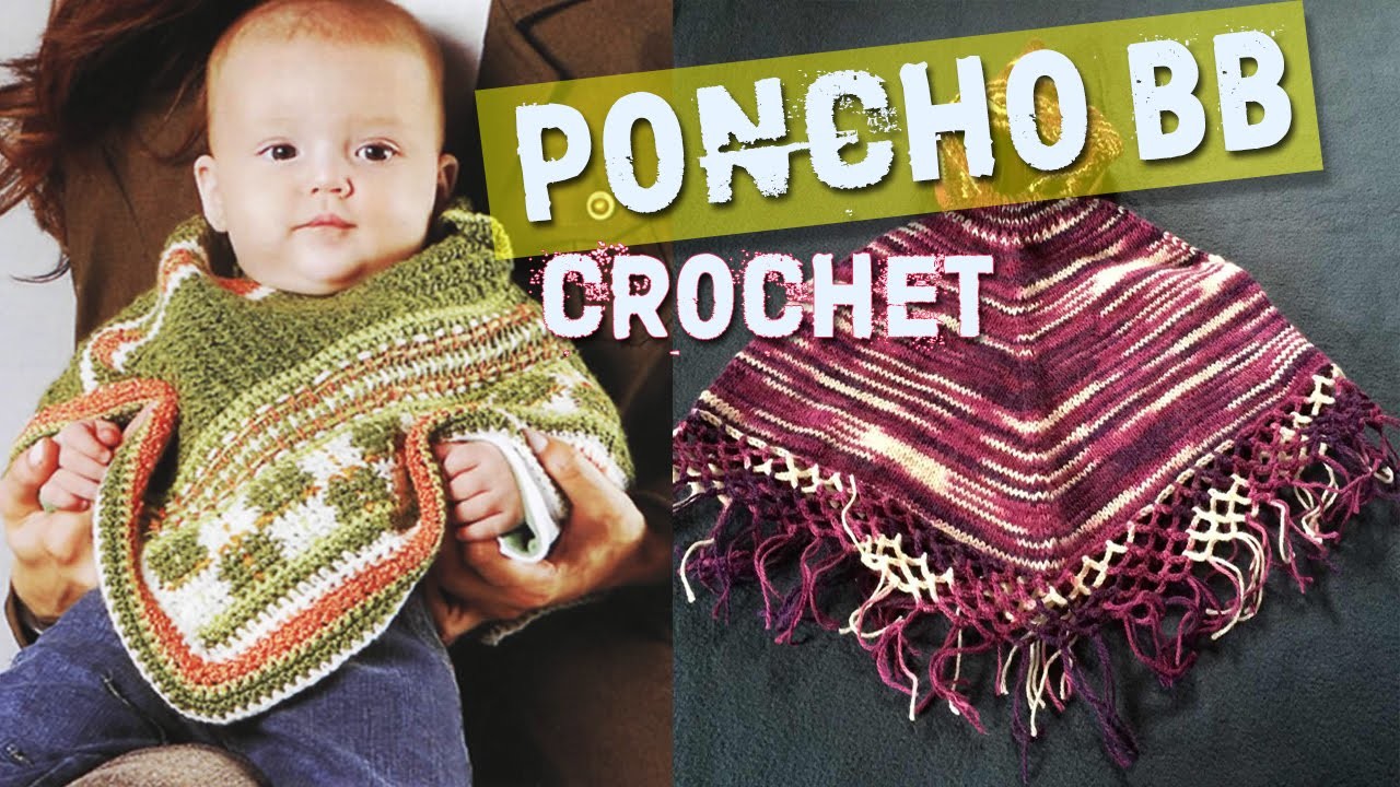 Poncho Para BeBe - Tejidos a Crochet - Dos Agujas