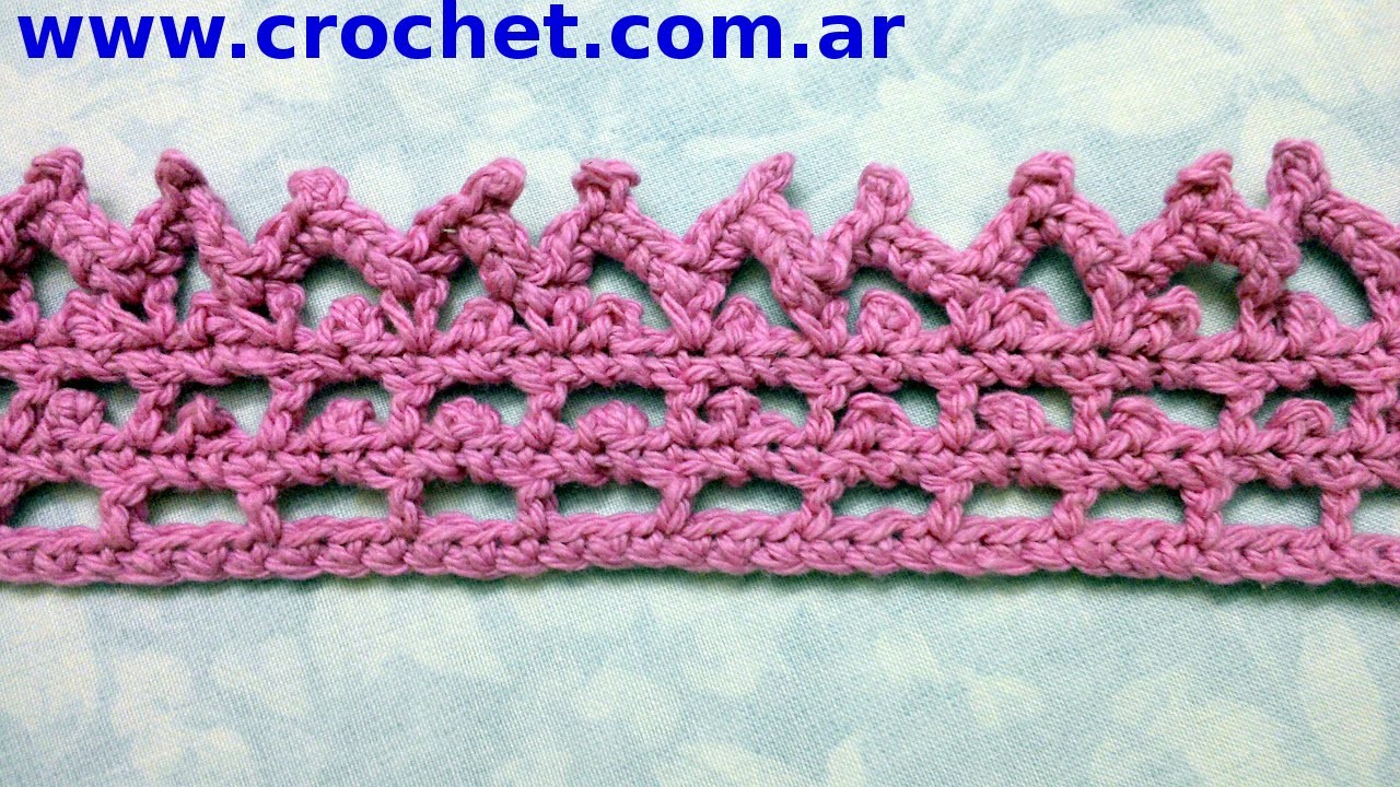 Puntilla N° 39 en tejido crochet tutorial paso a paso.