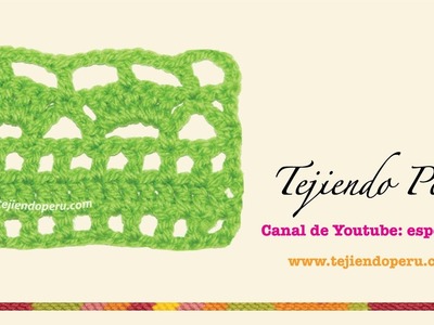 Punto fantasía # 38 tejido a crochet: conchitas y arcos