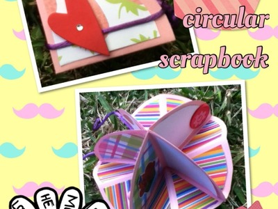 Tarjeta circular scrapbook