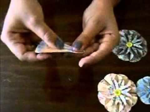 Tutorial flor de dalia en papel (scrapbook)