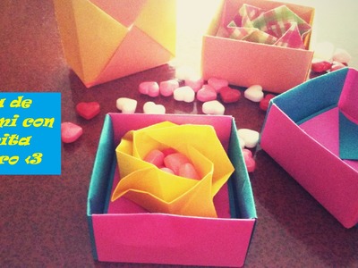 Cajita con flor origami