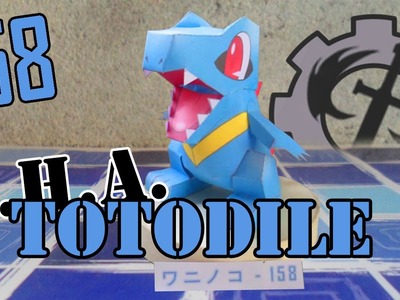 Como hacer a.  Totodile papercraft