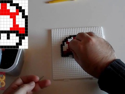 Cómo hacer una Seta de Super Mario con Hama Beads