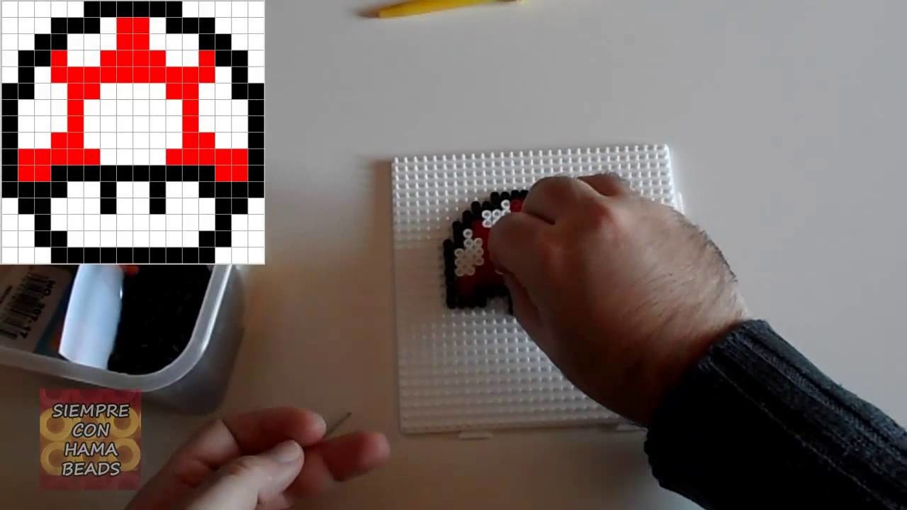 Cómo hacer una Seta de Super Mario con Hama Beads