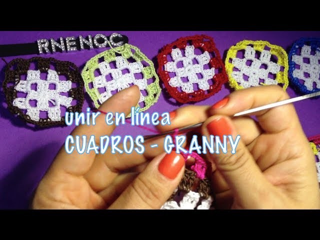 Cómo #unir #cuadros #granny en tiras ganchillo crochet