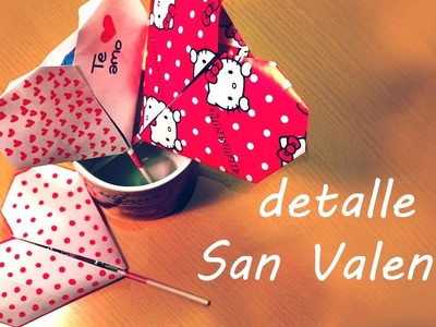♥ Corazones de origami con piruleta o paleta inclusivee para San Valetin!!