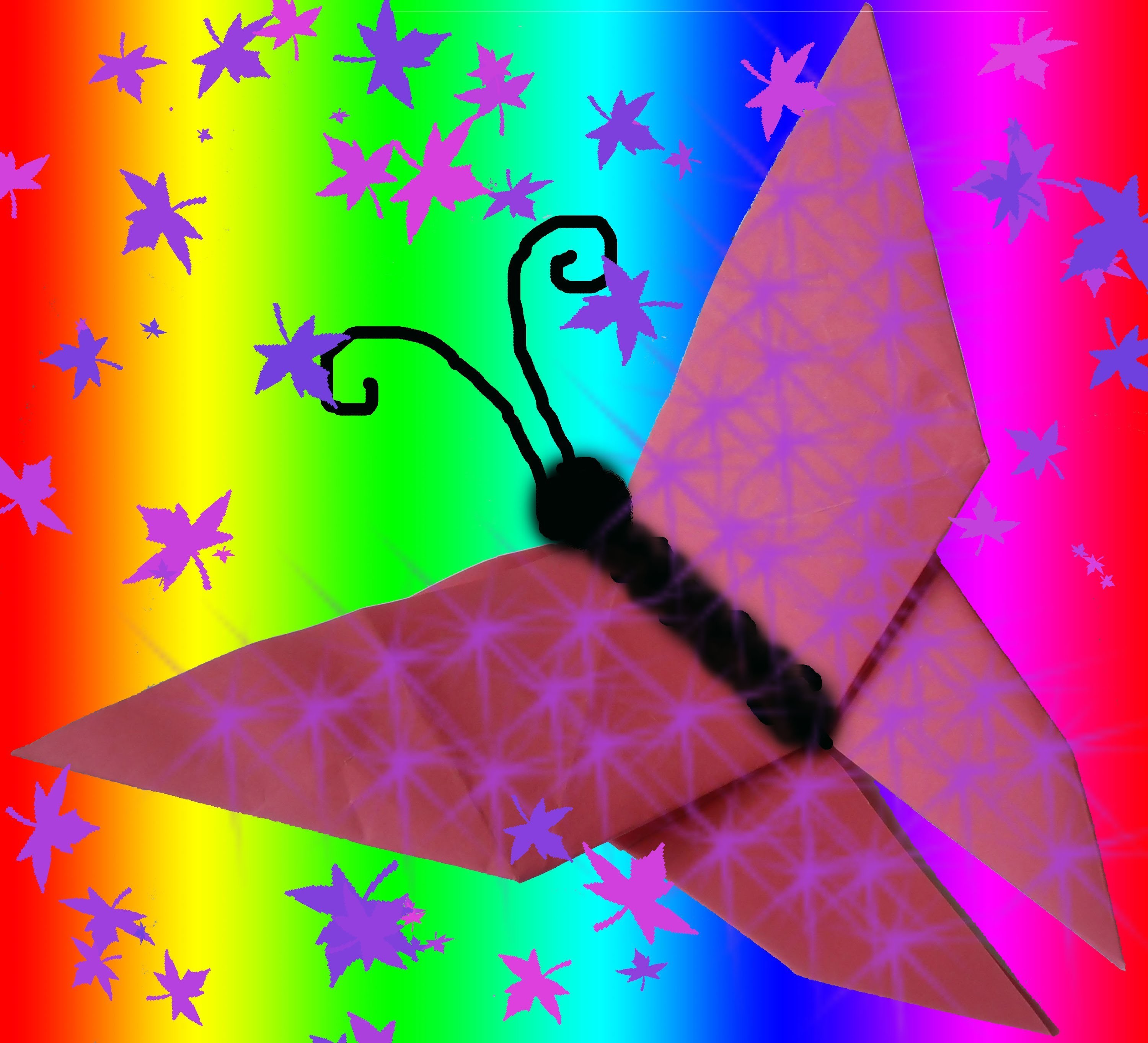 CURSO DE PAPIROFLEXIA gratis 12  Mariposa de papel  Tutorial origami butterfly DIY