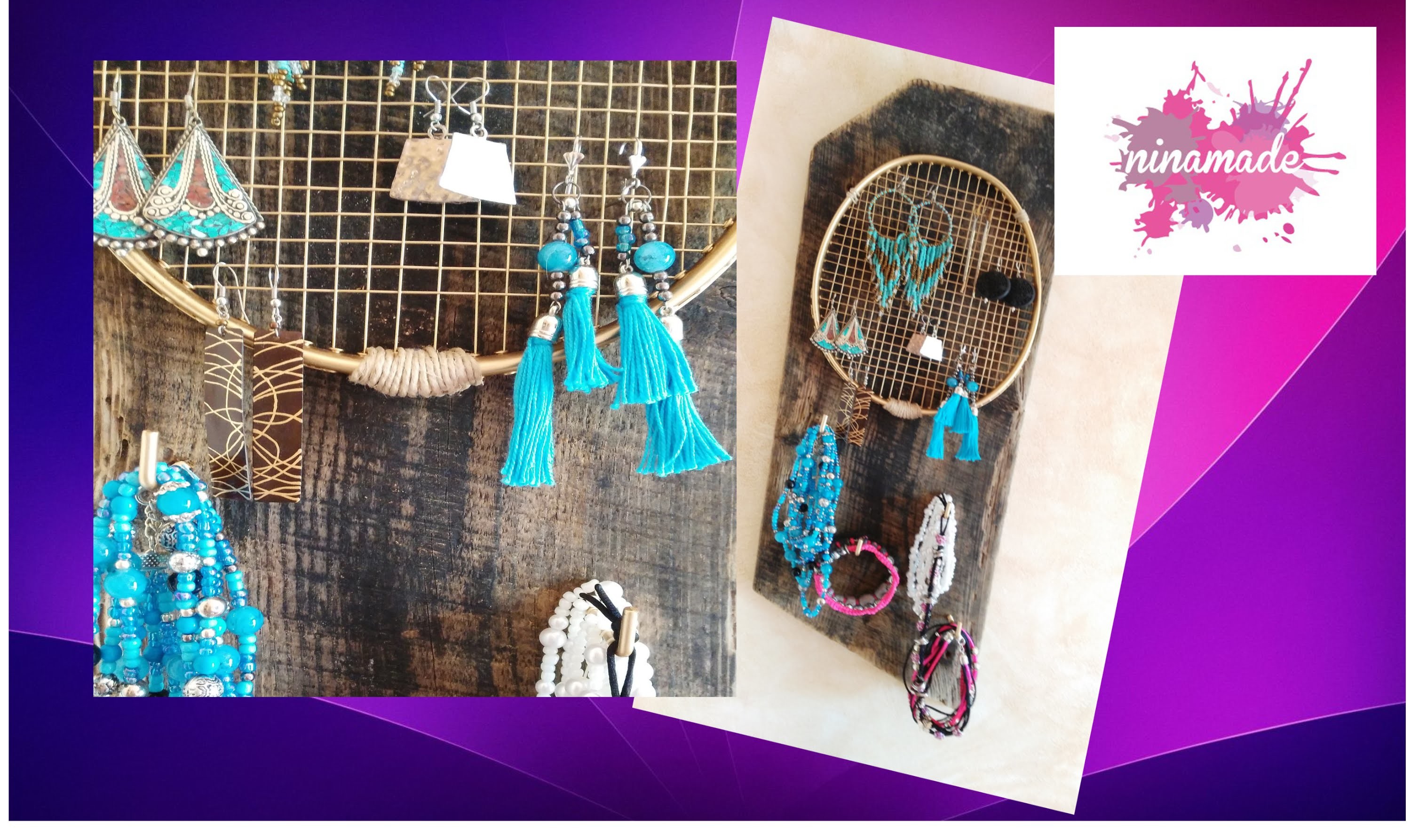 DIY.Organizador de pendientes reciclado. Recycled earrings Organizer