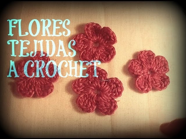 Flor tejida a crochet. How to crochet a flower♥