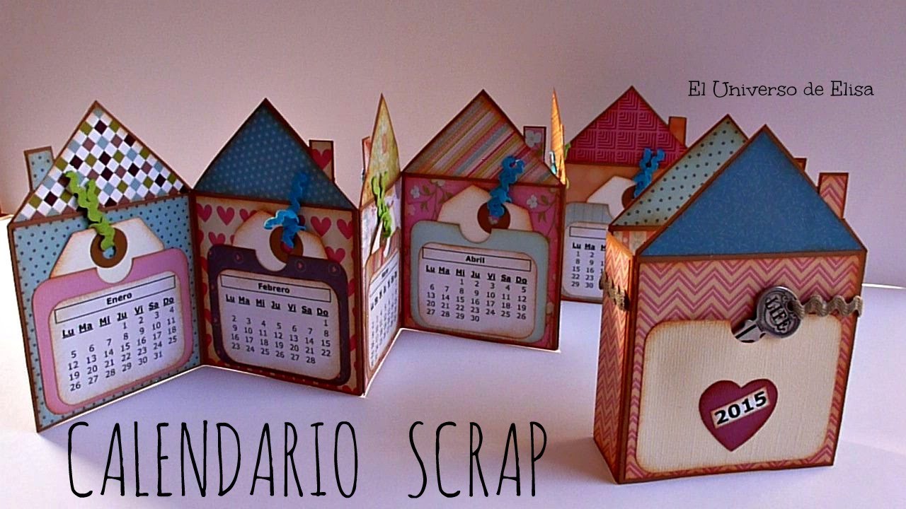 Mini Álbum Scrapbook Calendario 2015, Cómo hacer un Calendario Scrap, Scrapbook Calendar