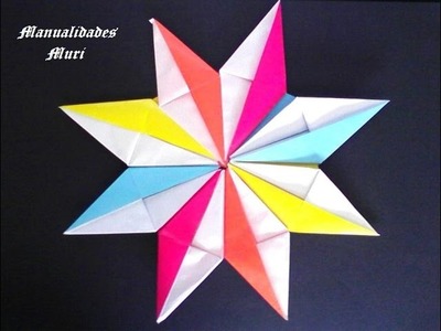 Origami - Papiroflexia. Estrella por piezas, muy sencilla