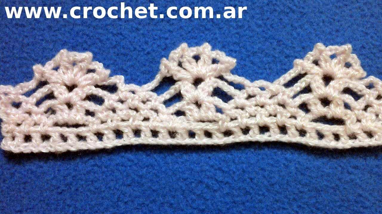 Puntilla N° 30 en tejido crochet tutorial paso a paso.