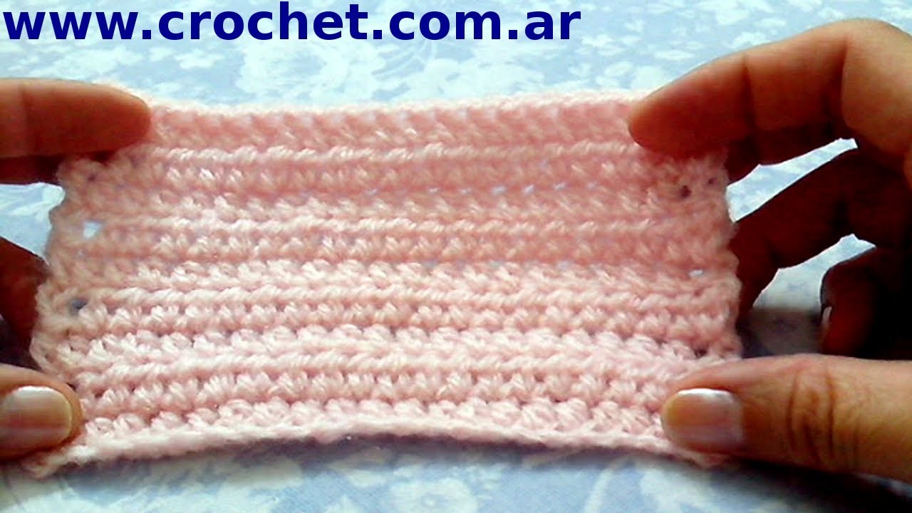Punto medio alto en tejido crochet tutorial paso a paso.