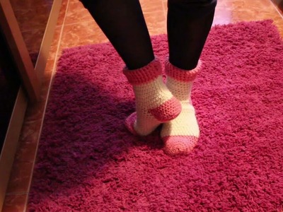 Tutorial ! Cómo hacer unos Calcetines (Socks ) a Crochet. 2ª Parte